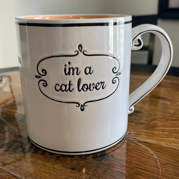 CAT LOVER Coffee Mug by Spectrum Designz - Large 21oz w/ Interior Polka Dots - Picture 8 of 8